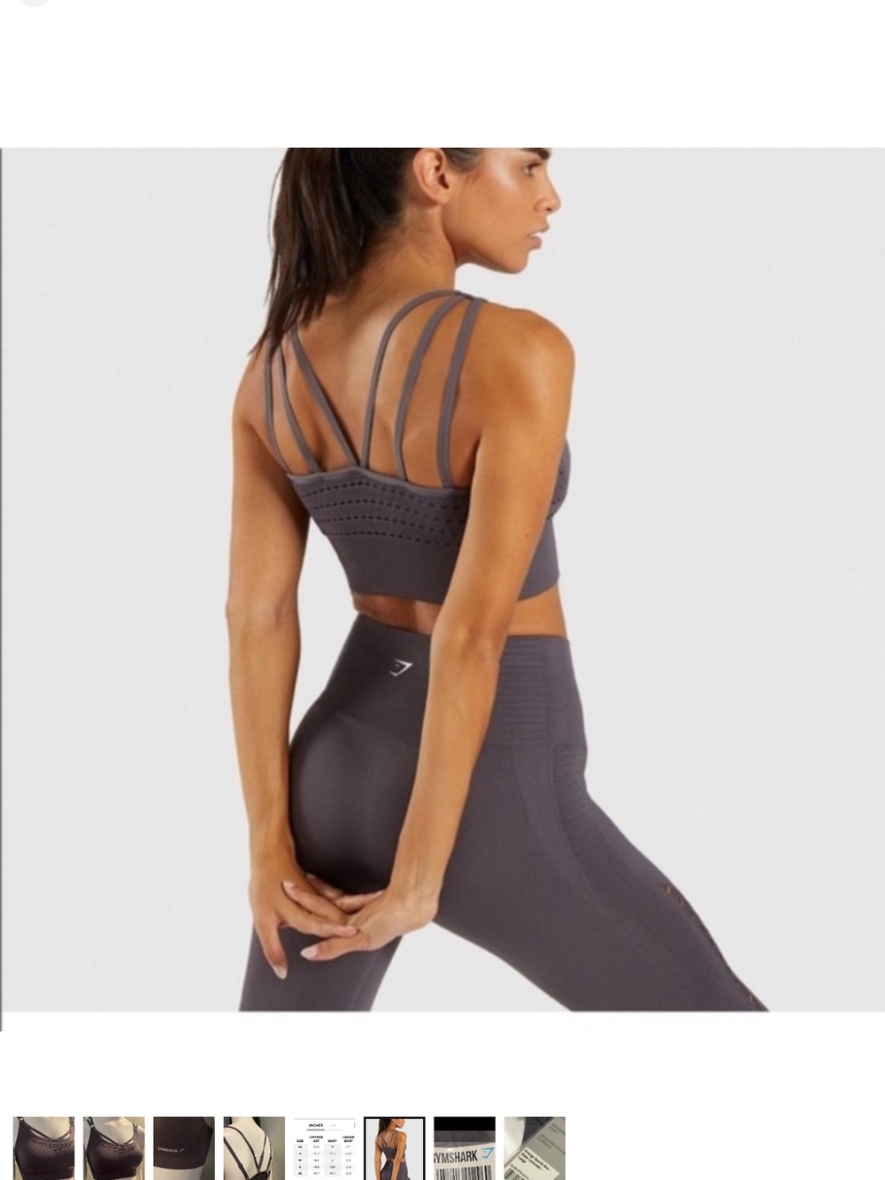 Gymshark Charcoal Multi-Strap Sports Bra